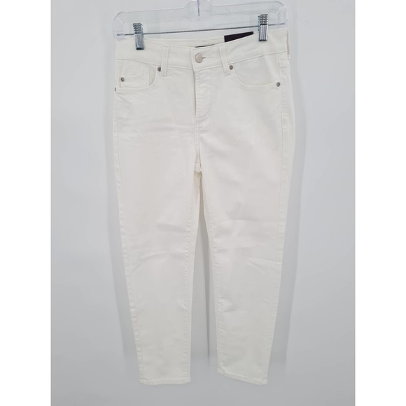 NYDJ Off White Ankle High Waist Skinny Jeans Size 2 NWT - Picture 1 of 7